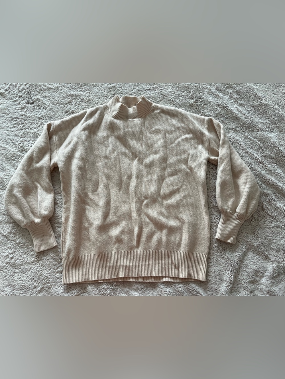Women’s Cream Mock Neck Sweater